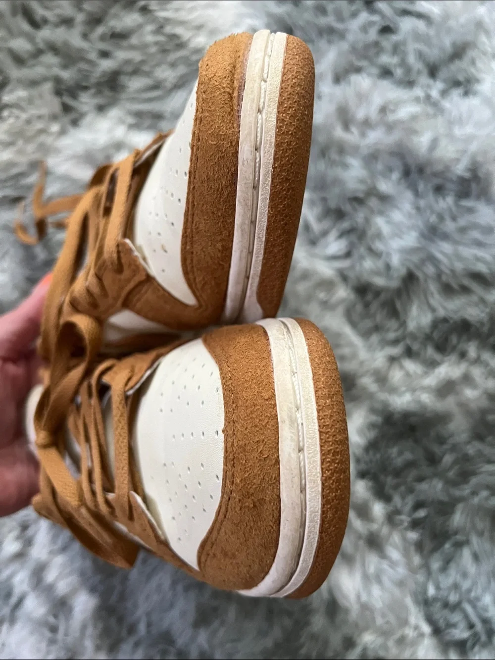 Nike Suede Brown and Cream Low-Top Sneakers - Picture 7 of 8